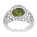 Green Copper Turquoise Gemstone 925 Sterling Silver Ring Jewelry